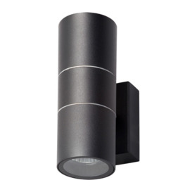 Jared Outdoor Up and Down Wall Light, Black - thumbnail 1