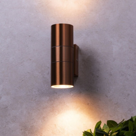 Jared Outdoor Up and Down Wall Light, Copper - thumbnail 2