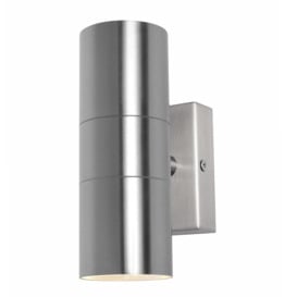 Jared Outdoor Up and Down Wall Light, Stainless Steel - thumbnail 1