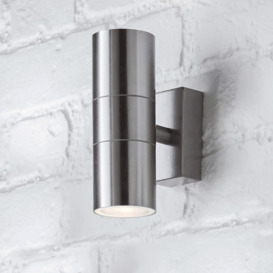 Jared Outdoor Up and Down Wall Light, Stainless Steel - thumbnail 3