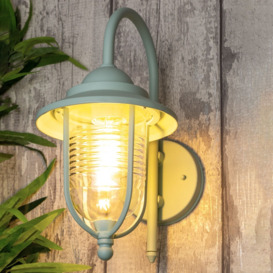 Walker Outdoor Fishermans Style Wall Light, Pale Blue - thumbnail 2