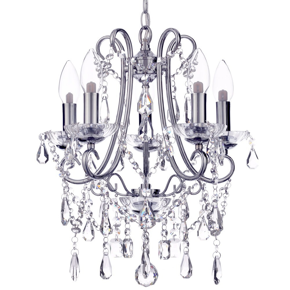 Annalee 5 Light Small Chandelier, Chrome - image 1