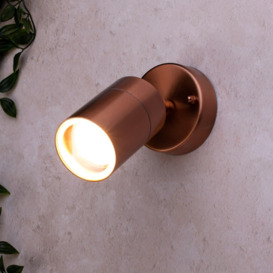 Jared Single Outdoor Wall Light, Copper - thumbnail 2