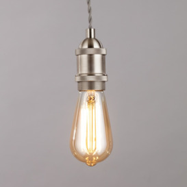 Industrial Style Grey Cable Ceiling Pendant, Satin Nickel - thumbnail 3