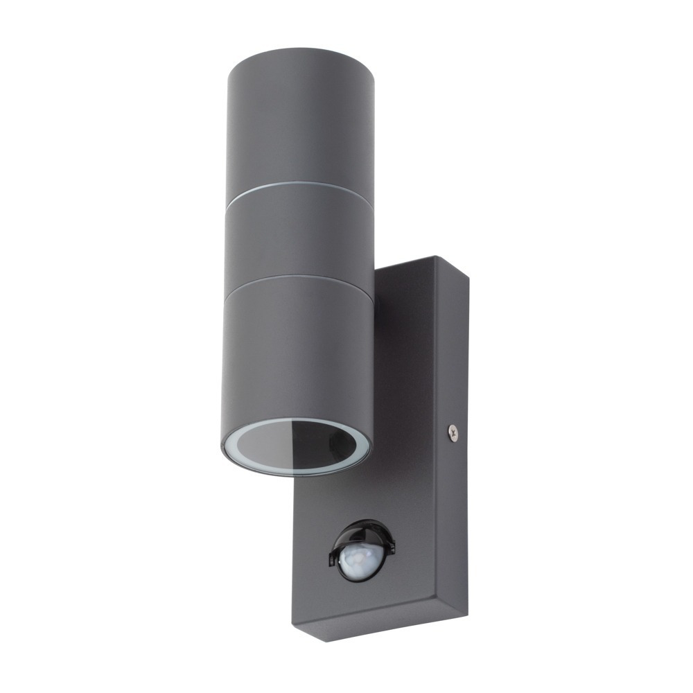Jared Outdoor Wall Light with PIR Sensor, Anthracite - image 1