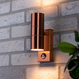 Jared Outdoor Wall Light with PIR Sensor, Copper - thumbnail 2