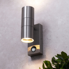 Jared Outdoor Wall Light with PIR Sensor, Stainless Steel - thumbnail 2