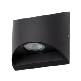 Oscar Outdoor LED Up and Down Wall Light, Black - thumbnail 1