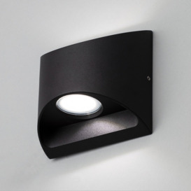 Oscar Outdoor LED Up and Down Wall Light, Black - thumbnail 3