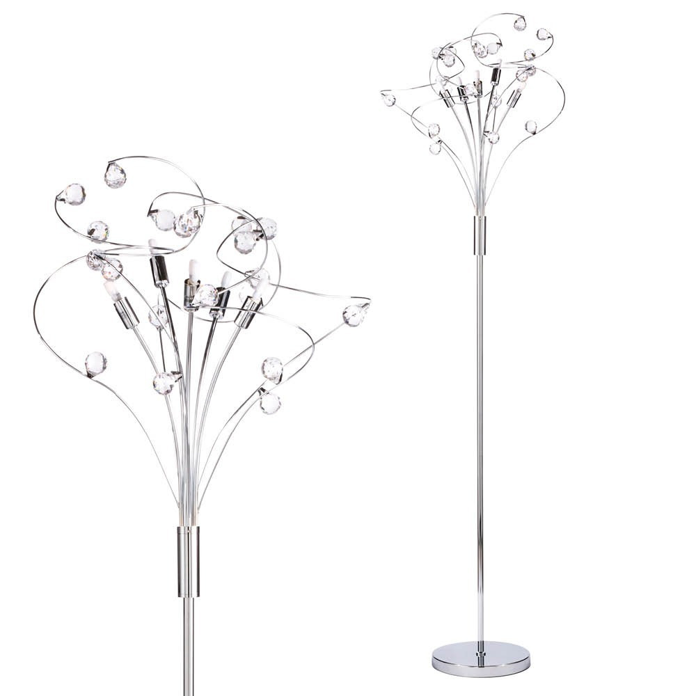 Lila Floor Lamp, Chrome - image 1