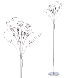 Lila Floor Lamp, Chrome - thumbnail 1