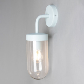 Chelsea Curved Arm Wall Light, Pale Blue - thumbnail 3