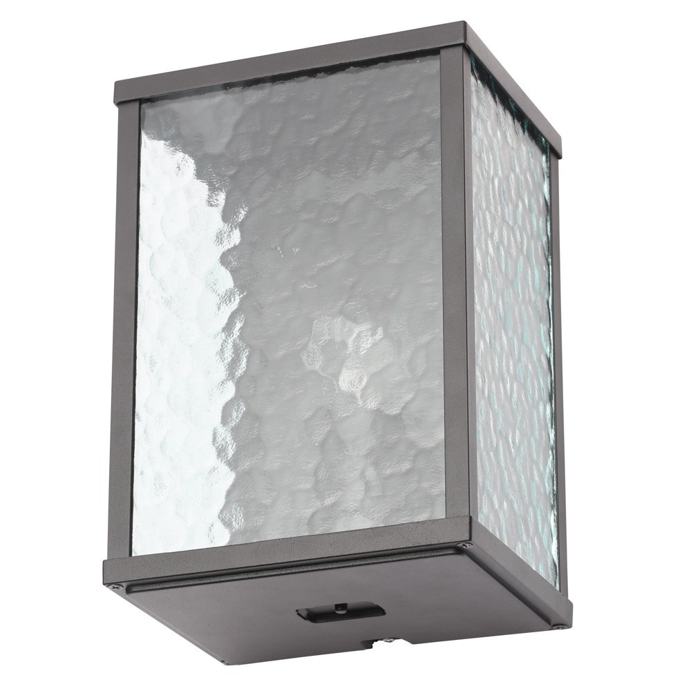 Douglas Outdoor Wall Light with Frosted Glass Panels, Black - image 1
