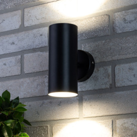 Grant Outdoor Up & Down LED Wall Light, Black - thumbnail 2