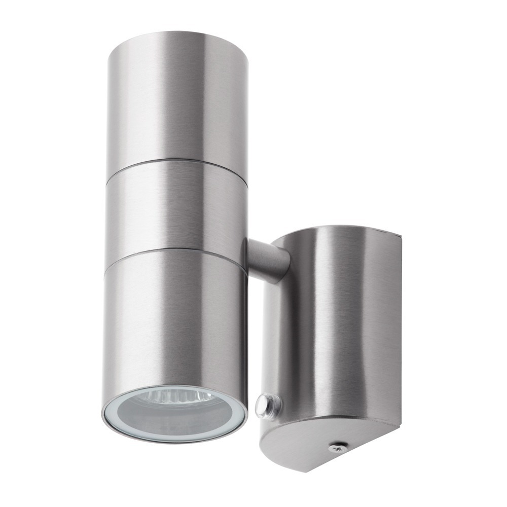 Jared Outdoor Up and Down Wall Light with Photocell, Stainless Steel - image 1