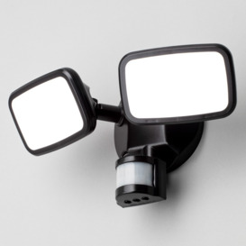 Wilson Twin 20 Watt LED Outdoor Flood Light with PIR Sensor, Black - thumbnail 3