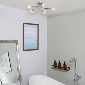 Eliza Bathroom Flush Ceiling Light, Chrome - thumbnail 2