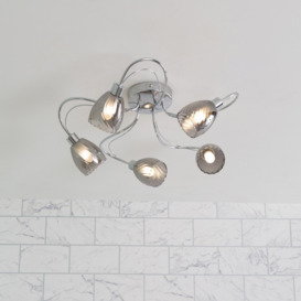 Arya Tangle Flush Bathroom Ceiling Light, Chrome - thumbnail 3