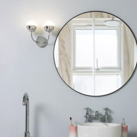 Sile Twin LED Bathroom Wall Light, Chrome - thumbnail 2