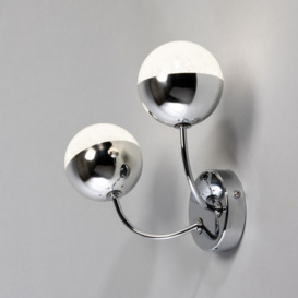 Sile Twin LED Bathroom Wall Light, Chrome - thumbnail 3