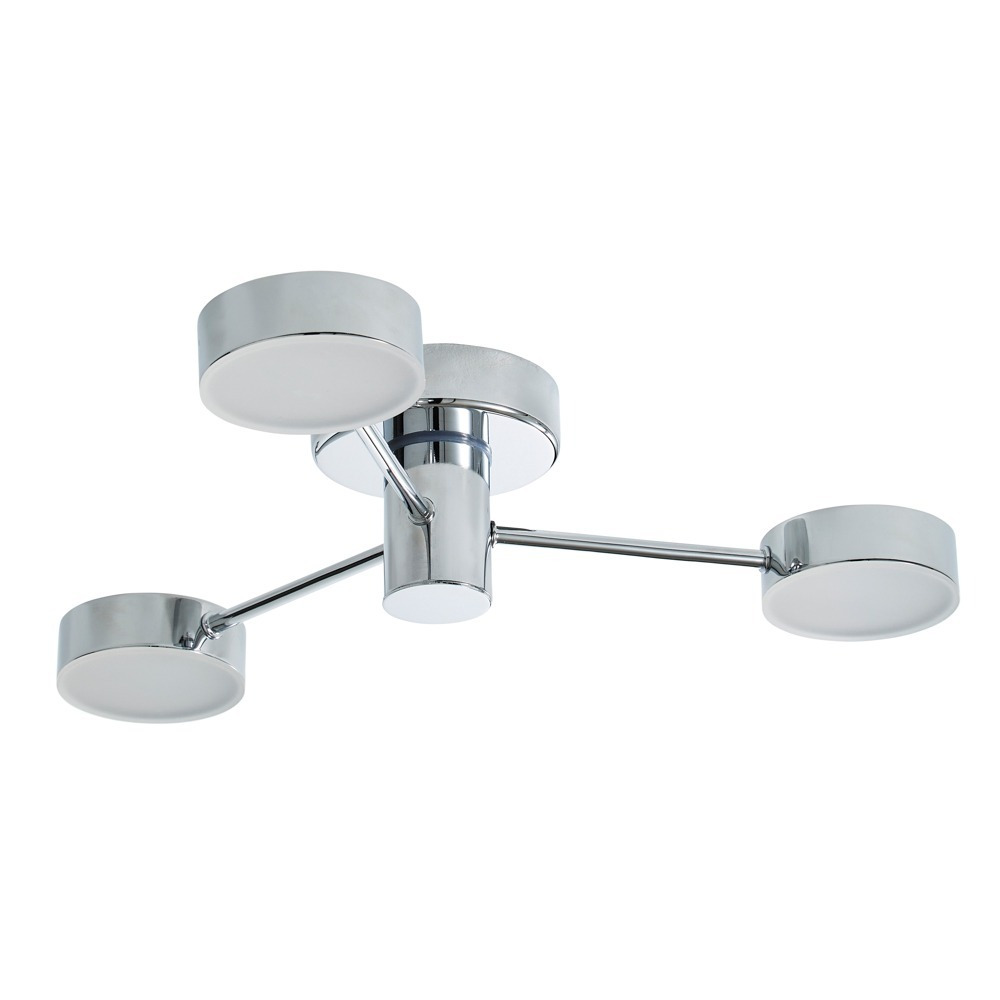Cian Small LED Bathroom Flush Ceiling Light, Chrome - image 1