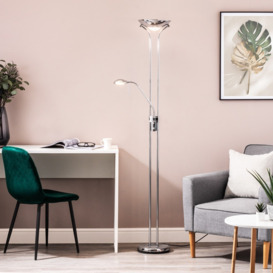 Mother and Child Floor Lamp, Chrome - thumbnail 2