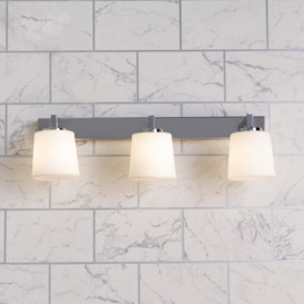 Zia Triple Bathroom Wall Light, Chrome - thumbnail 2
