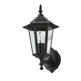 Reeta Outdoor Lantern Wall Light, Black - thumbnail 1