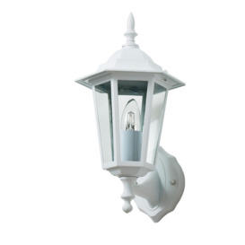 Reeta Outdoor Lantern Wall Light, White - thumbnail 1
