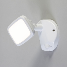 Wilson Single 10 Watt LED Outdoor Flood Light, White - thumbnail 3