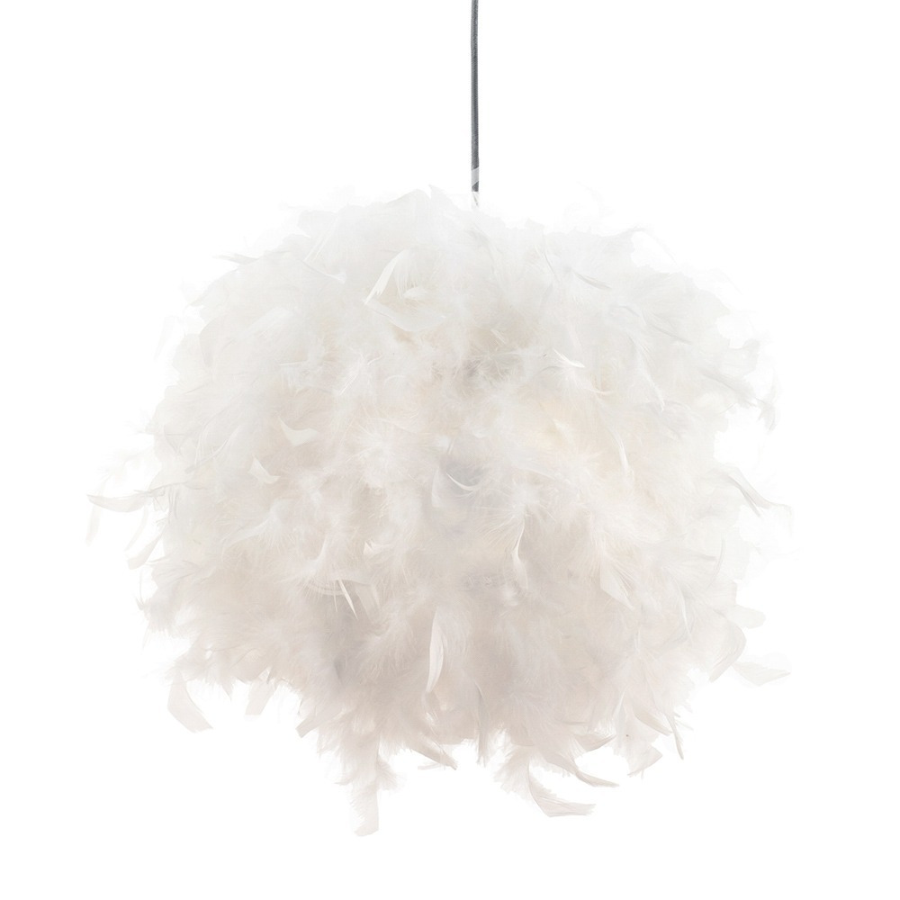 Plume Feather Ball 40cm Ceiling Pendant, Brass - image 1