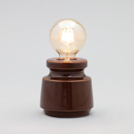 Tizzo Retro Vessel Table Lamp with 95mm Bulb, Dark Honey - thumbnail 3