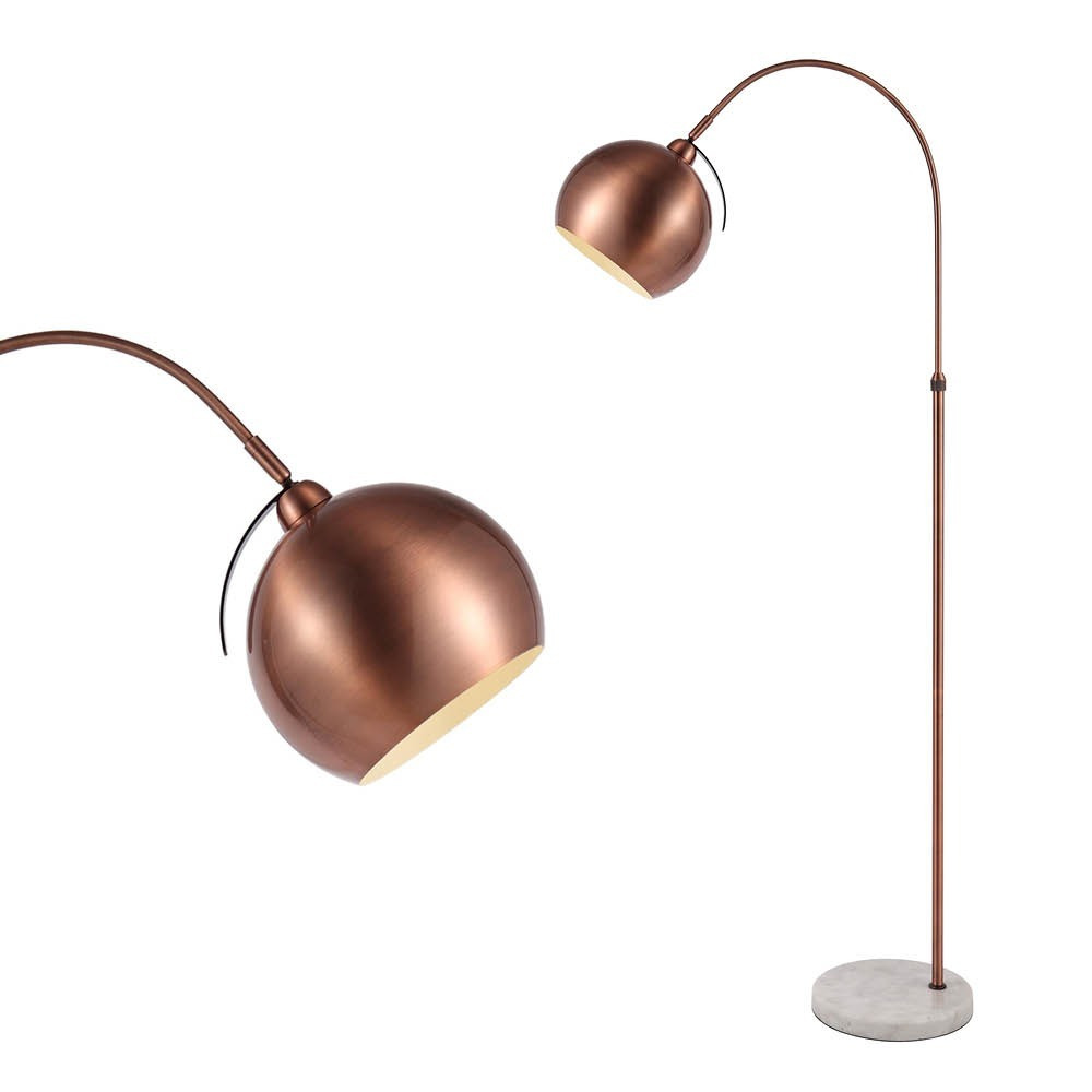 Benson Curved Floor Lamp, Copper - image 1