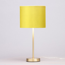 Velvet Table Lamp, Ochre and Brass - thumbnail 3