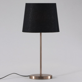 Bryant Oval Table Lamp with Black Shade, Copper - thumbnail 3