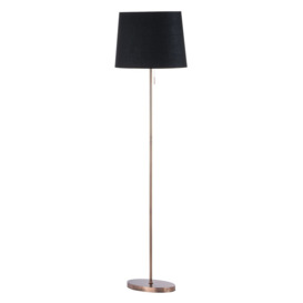 Bryant Oval Floor Lamp with Black Shade, Copper - thumbnail 2