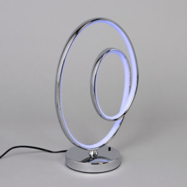 Renzo Colour Changing LED Table Lamp, Chrome - thumbnail 3