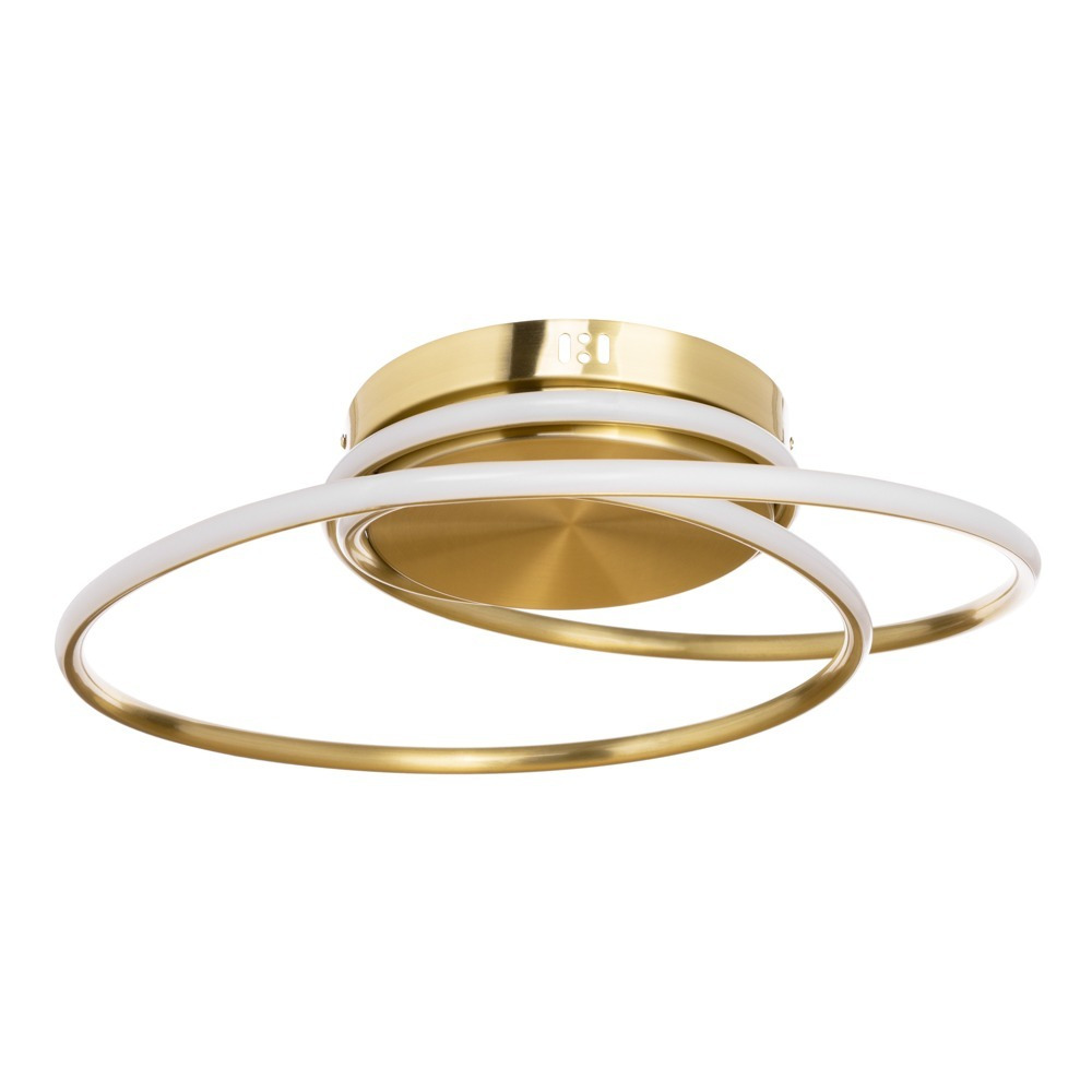 Pei Rings LED Flush Ceiling Light, Satin Brass - image 1