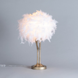 Ada Ostrich Legs Table Lamp, White and Gold - thumbnail 3