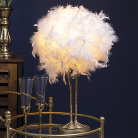 Ada Ostrich Legs Table Lamp, White and Gold - thumbnail 2