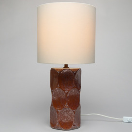Alder Scalloped Table Lamp, Burnt Orange - thumbnail 3