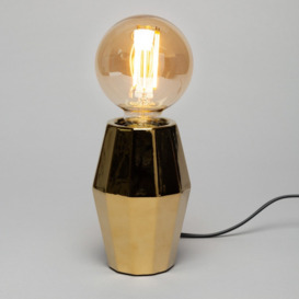 Elm Geometric Base Table Lamp, Gold - thumbnail 3