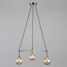 Juniper Medium Ceiling Pendant, Copper and Black - thumbnail 3
