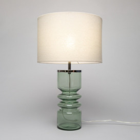 Willow Ribbed Glass Table Lamp, Green - thumbnail 3