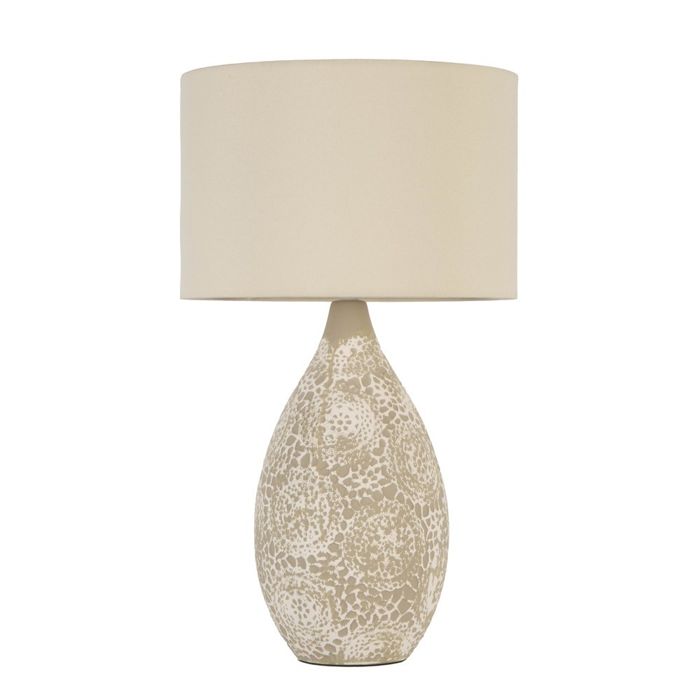Inar Ceramic Table Lamp, Natural - image 1