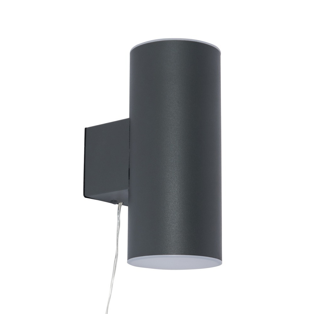 Namid LED Outdoor Solar Up and Down Wall Light, Anthracite - image 1