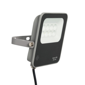 Aster LED 30 Watt Outdoor Solar Flood Light, Grey