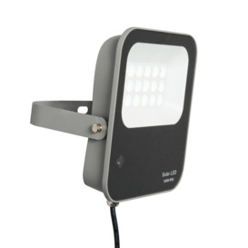 Aster LED 100 Watt Outdoor Solar Flood Light, Grey - thumbnail 1