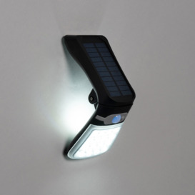 Hesper 2 Watt LED Outdoor Solar Flood Light with Sensor, Black - thumbnail 3