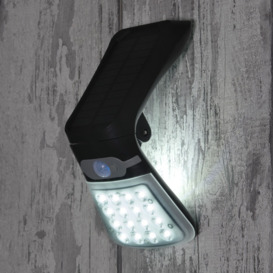 Hesper 2 Watt LED Outdoor Solar Flood Light with Sensor, Black - thumbnail 2